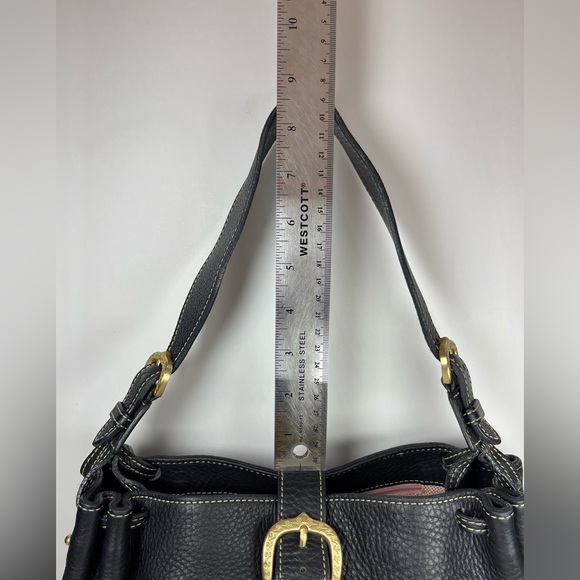 Dooney & Bourke Marchesa black pebbled leather medium gathered bag - Picture 4 of 15